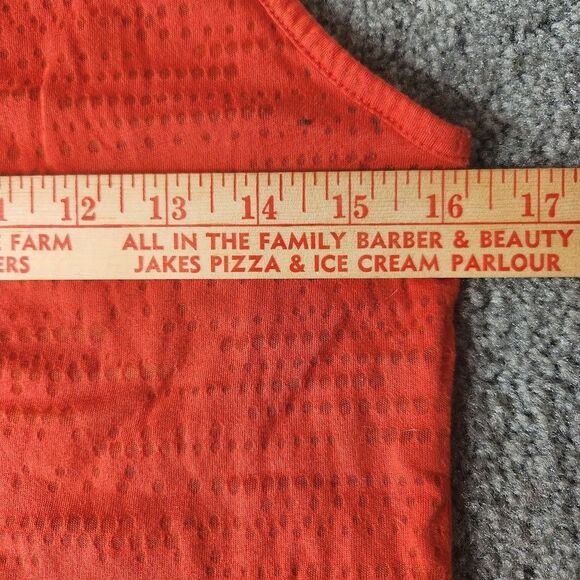 Eddie Bauer Womens Tank Top Size Medium Orange Lightweight Breathable - Picture 4 of 5